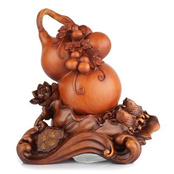 禮佳誠 風水葫蘆貔貅擺件工藝品招財家居裝飾品擺設 創意開業禮品 特大號木紋葫蘆福祿有余+送五帝【圖片 價格 品牌 報價】-