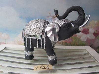 【樹(shù)脂陶瓷工藝品動(dòng)物(銀色伸鼻長(zhǎng)角大象)】?jī)r(jià)格,廠家,圖片,塑料、樹(shù)脂工藝品,德化縣印藝印刷有限責(zé)任公司-