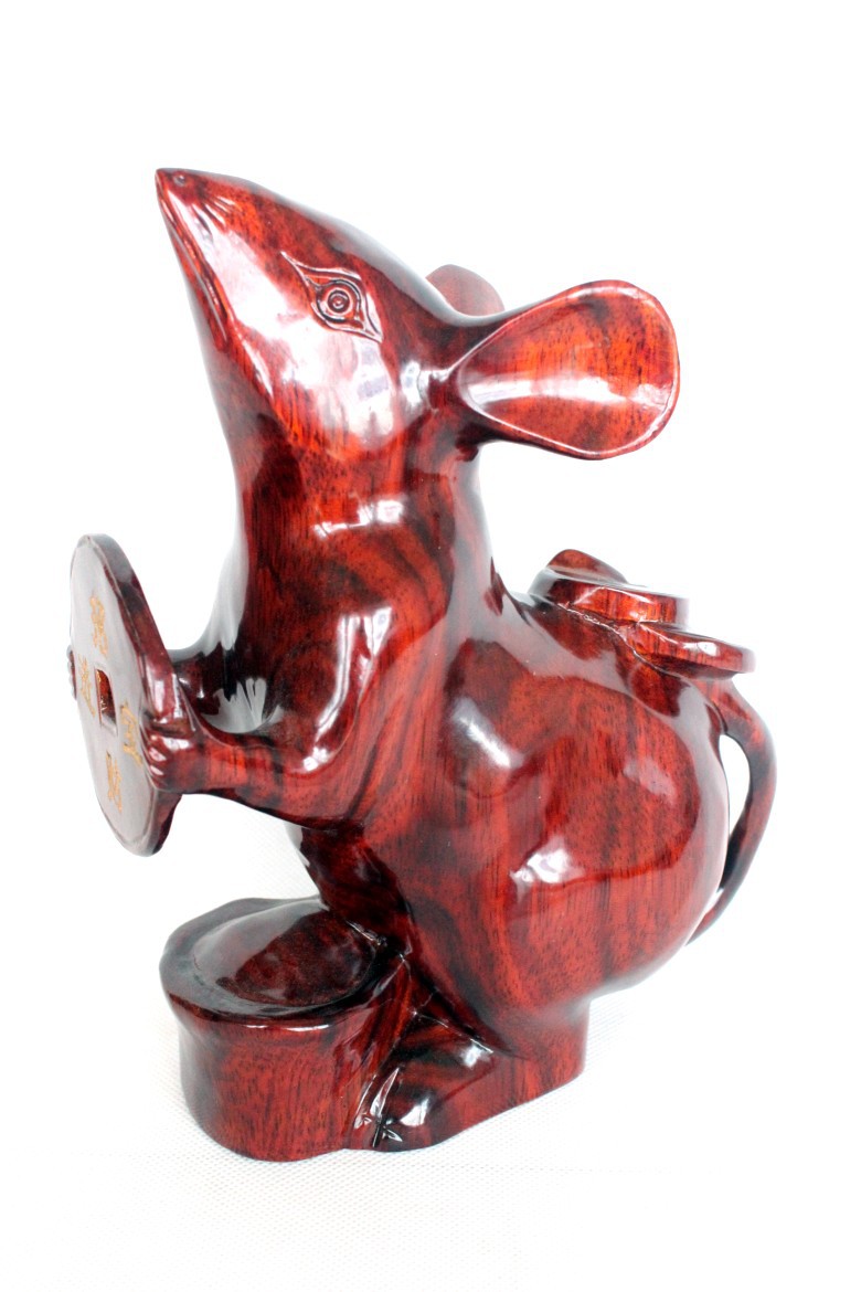 【十二生肖 木雕工藝品老鼠 招財鼠 風水擺件 一本萬利 生日禮品CQ】價格,廠家,圖片,木質、竹質工藝品,如皋市下原鎮振新紅木工藝品廠-