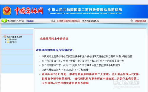 企業(yè)商標(biāo)注冊申請樣例